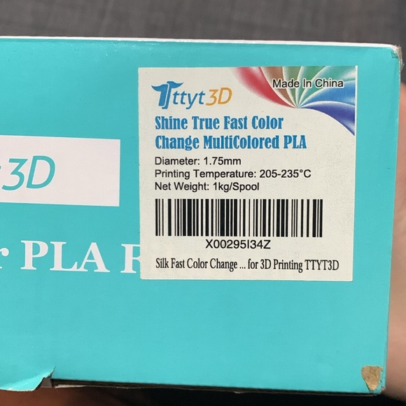 TTYT3D  True Shine Multi color 3D Printer Filament - 1.75mm 3D Printing - Picture 2 of 5